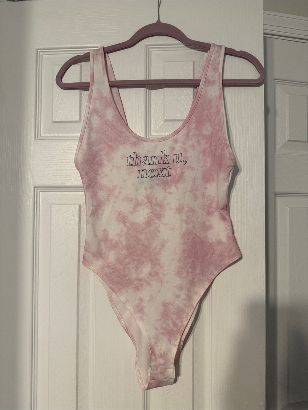 H&M Pink Ombre 'thank u, next' Scoop Neck Bodysuit - Picture 3 of 3